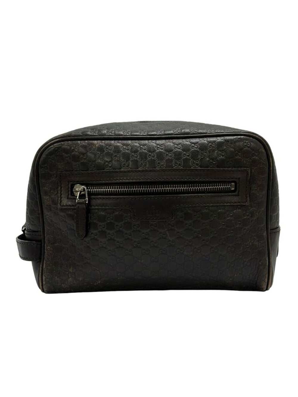 Gucci Second Bag Micro Guccissima Dark Brown Leather